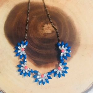 Blue and Pink Statement Necklace